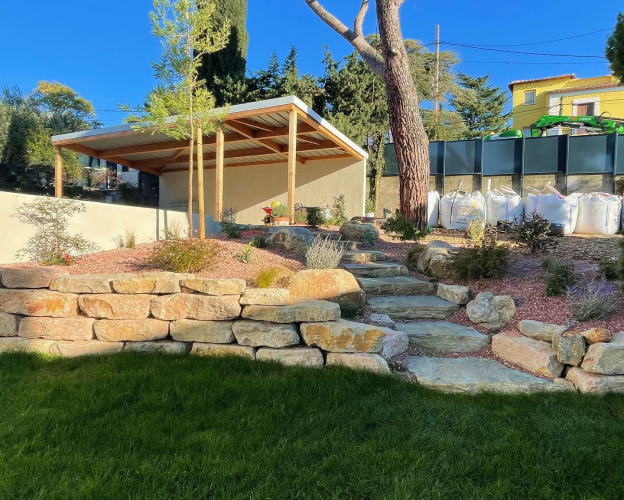 aménagement paysager à Lunel Viel près de Montpellier dans l'Hérault 34